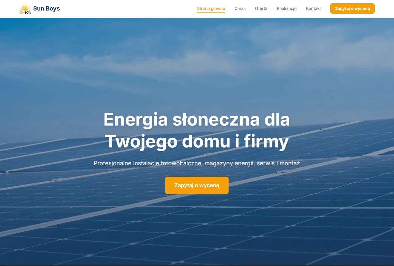 Podgląd strony - Sun Boys - fotowoltaika